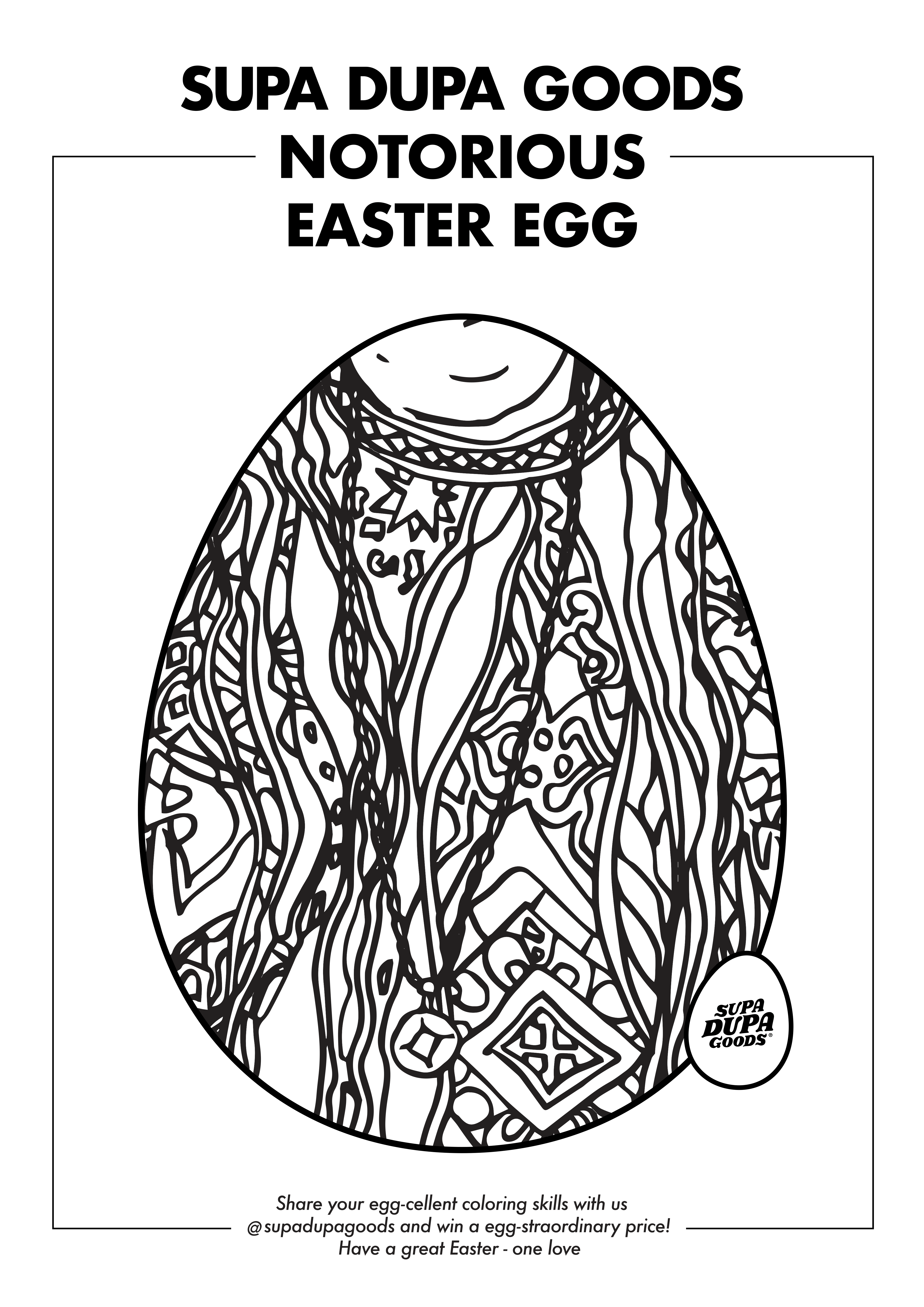 Notorious B.I.G. Easter egg - Coloring page