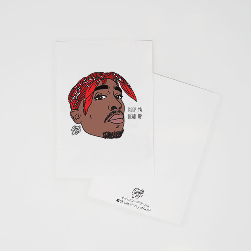 Tupac | Keep ya head up - postcard