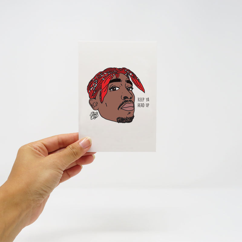 Tupac | Keep ya head up - postcard