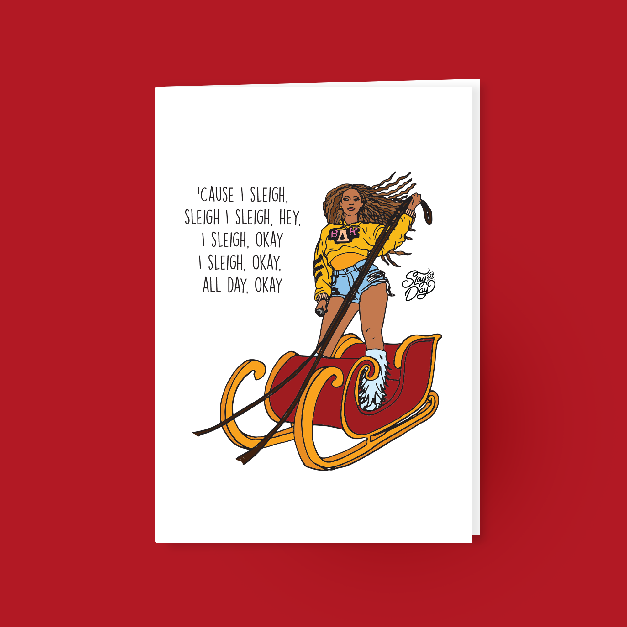 Sleigh all Day - Christmas Postcard