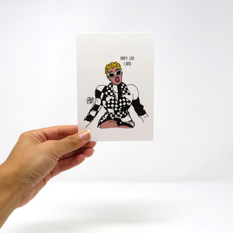 Party like Cardi - postcard